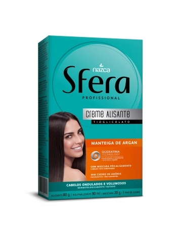 CREME ALISANTE SFERA KIT MANTEIGA DE ARGAN E QUERATINA 80G