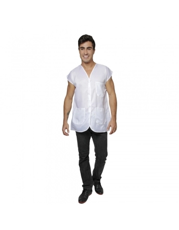 JALECO NYLON BRANCO UNISSEX PEQUENO SANTA CLARA 007 COD 9738P