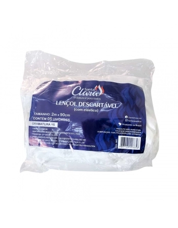 LENÇOL DESCARTÁVEL COM ELÁSTICO SANTA CLARA 665 - 5UN