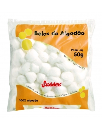 ALGODÃO SUSSEX BOLA BRANCA 50G