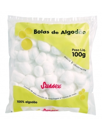 ALGODÃO SUSSEX BOLA BRANCA 100G