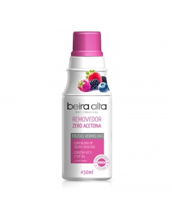 REMOVEDOR DE ESMALTES ZERO ACETONA FRUTAS VERMELHAS BEIRA ALTA 450ML