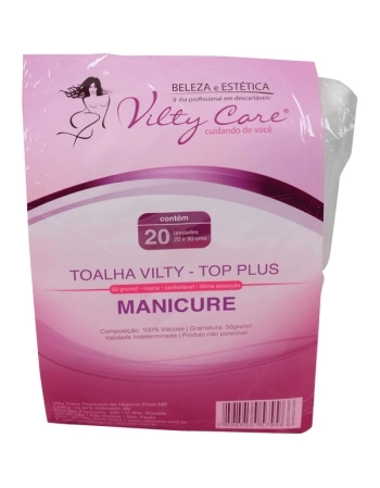 TOALHA MANICURE VILTY 50GR 20X30CM - 20UN