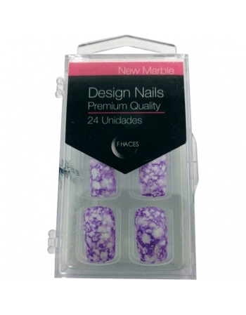 UNHAS FHACES D NAILS N MARBLE LILAS U2006 - 24UN