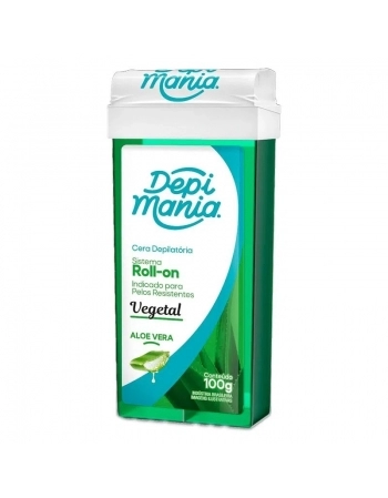 CERA DEPILATÓRIA VEGETAL ROLL-ON ALOE VERA DEPIMANIA 100G