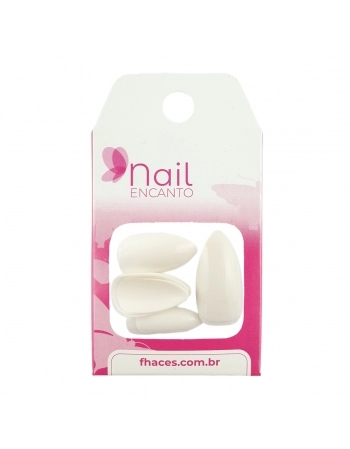 UNHAS NAIL ENCANTO COLORS STILLETO BRANCA CT614 - 28 UN