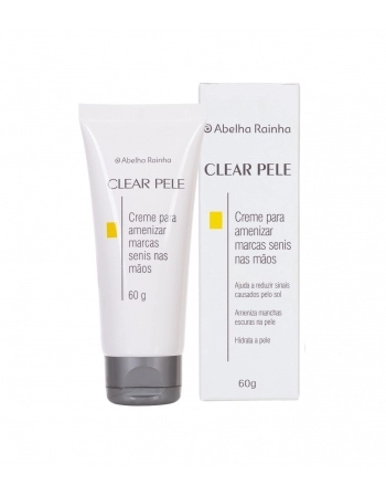 CLEAR PELE CREME PARA AMENIZAR MANCHAS SENIS NAS MÃOS ABELHA RAINHA 60G