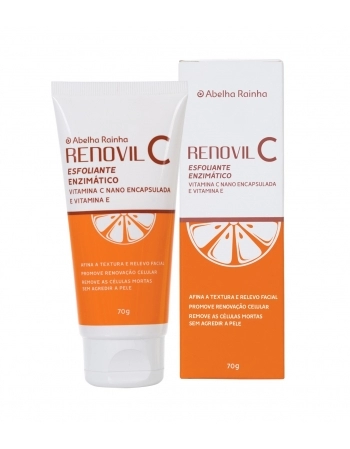 RENOVIL C ESFOLIANTE FACIAL ENZIMÁTICO VITAMINA C + VITAMINA E ABELHA RAINHA 70G