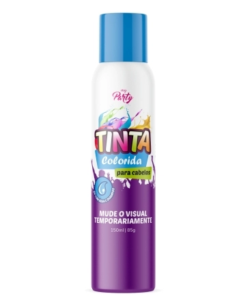 TINTA TEMPORÁRIA PARA CABELO AZUL NEON AEROFLEX 150ML