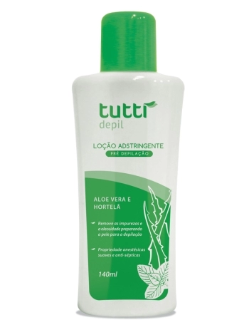 LOÇÃO ADSTRINGENTE ALOE VERA E HORTELÃ TUTTI DEPIL 140ML