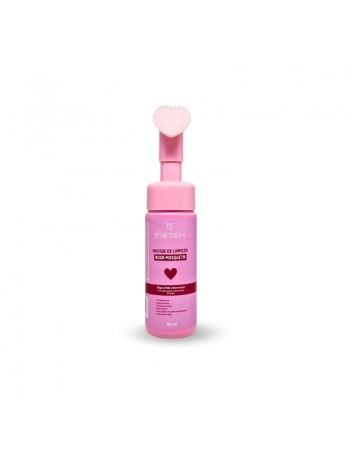 MOUSSE DE LIMPEZA CORAÇÃO ROSA MOSQUETA MIA MAKE 150ML