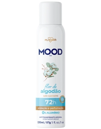 ANTITRANSPIRANTE AEROSSOL 72H FLOR DE ALGODÃO MOOD AEROFLEX 150ML