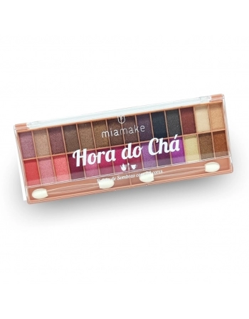 PALETA DE SOMBRAS HORA DO CHÁ 28 CORES MIA MAKE