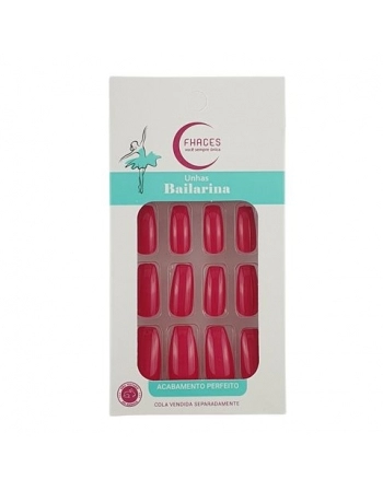 UNHAS FHACES BAILARINA VERMELHO RADIANTE BA400 - 28UN