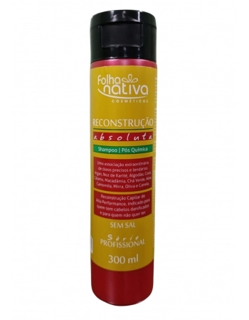 SHAMPOO RECONSTRUÇÃO ABSOLUTA FOLHA NATIVA 300ML