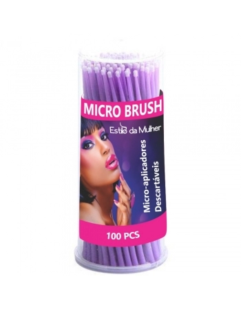 MICROBRUSH PARA REMOÇÃO DE CÍLIOS ESTILO DA MULHER 588 POTE C/ 100UN