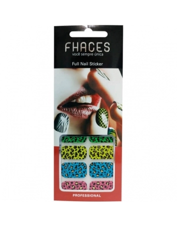 ADESIVO FHACES FULL NAIL ONÇA COLOR A2216