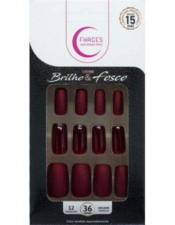 UNHAS FHACES BRILHO E FOSCO VINHO U4036 - 36 UN