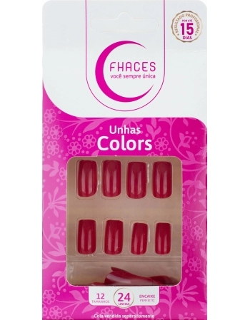 UNHAS FHACES COLORS VERMELHO PODER U3075 - 24UN