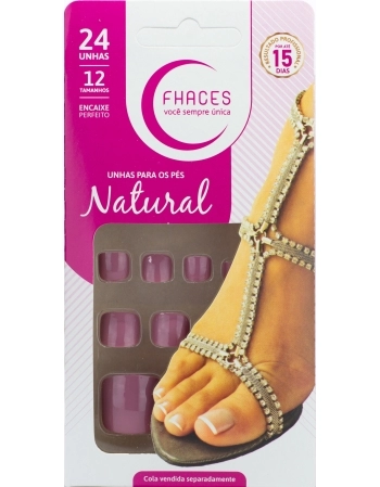 UNHAS FHACES NATURAL PARA PÉS ROSA UP1414 - 24UN