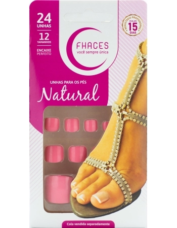 UNHAS FHACES NATURAL PARA PÉS SALMÃO UP1413 - 24UN